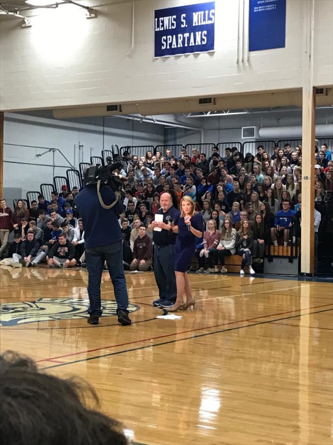A reporter from WFSB Channel 3s Surprise Squad announced a special honor for LSM custodian Lowell Wortman last week in front of the entire school. The segment airs Dec. 6 at 5:30 p.m.