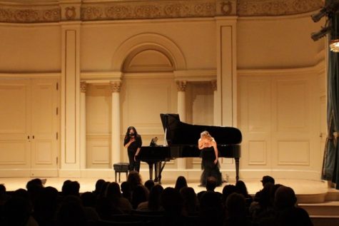 Mills 2020 graduate Jamie Lapierre performs on the stage of New Yorks storied Carnegie Hall.