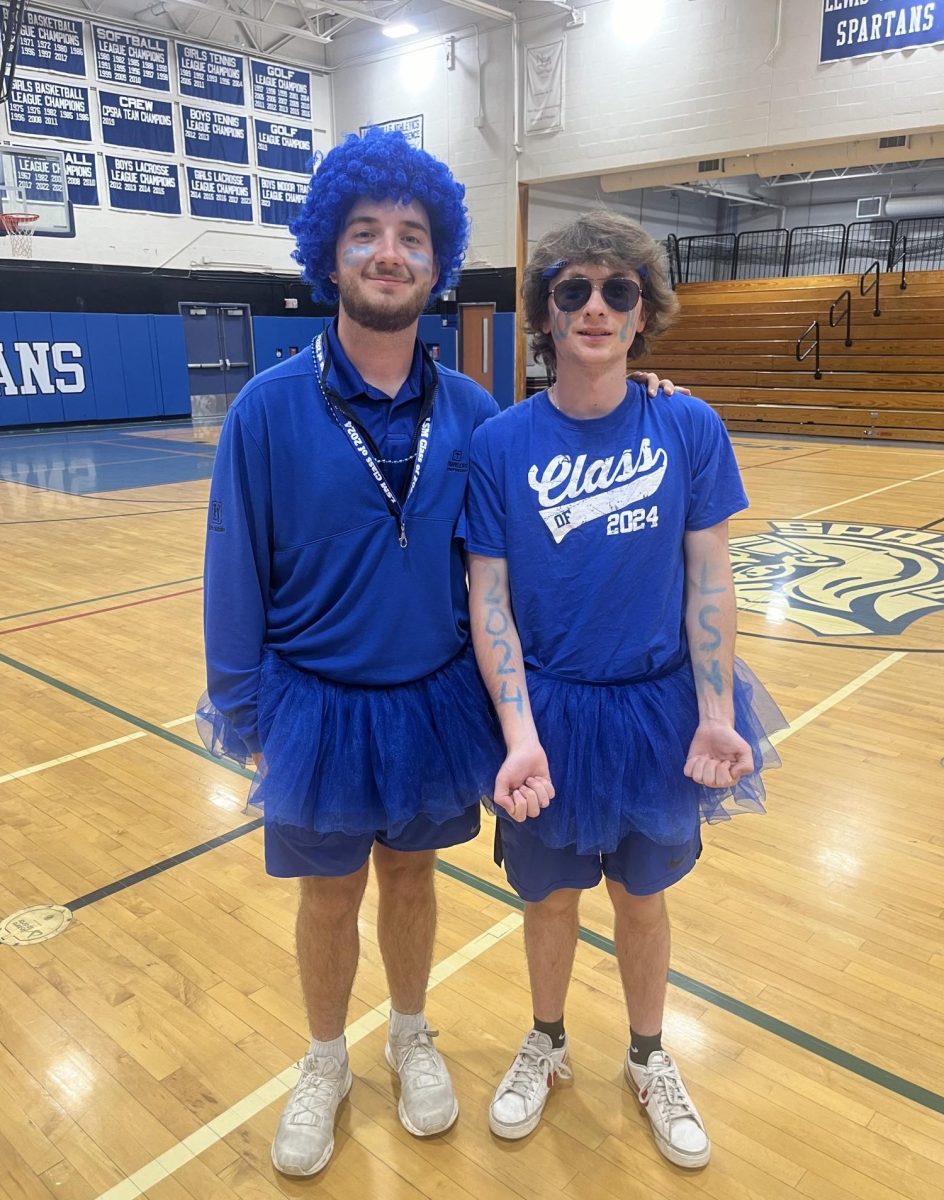 Liam OSullivan (left) and Nate Misluk (right) before their last Pep Rally.