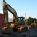 Construction area on First Street in The Dalles where archaeologists found a protected site